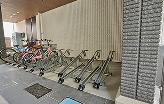 自転車でお越しの方